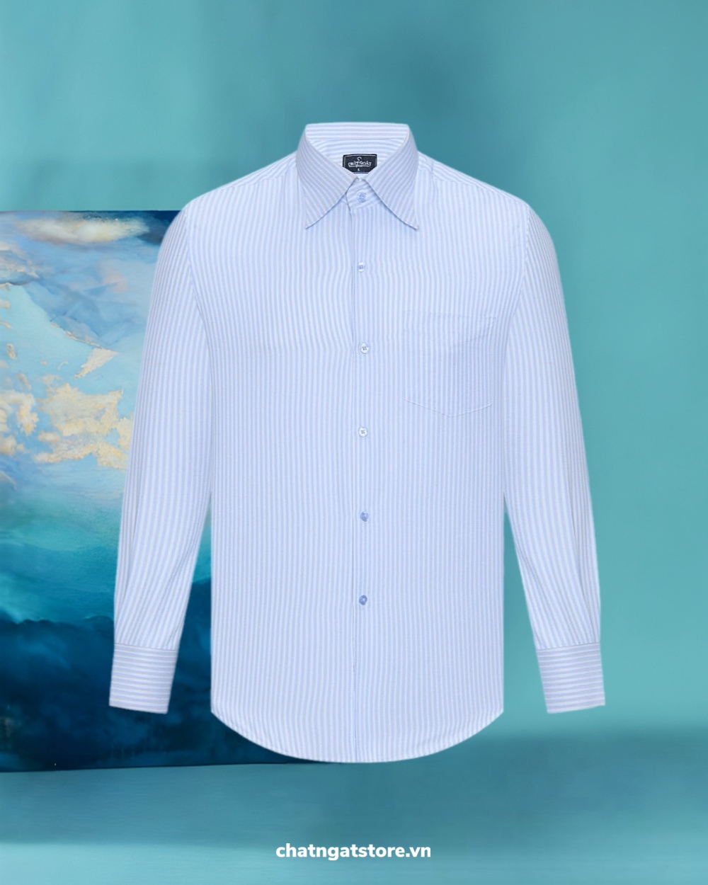 SƠ MI XANH SỌC T10