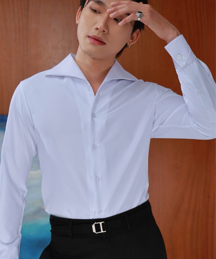 SƠ MI TRẮNG CỔ NHẠN