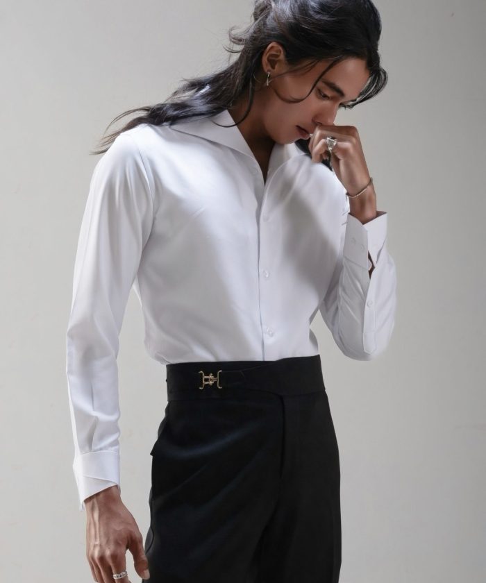 SƠ MI TRẮNG CỔ NHẠN