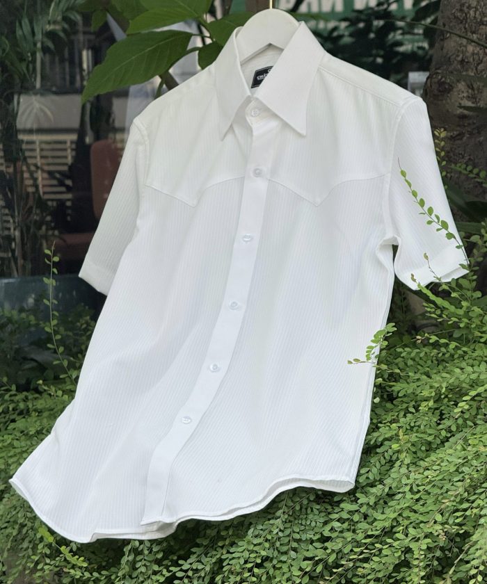 SƠ MI CỘC TAY TRẮNG