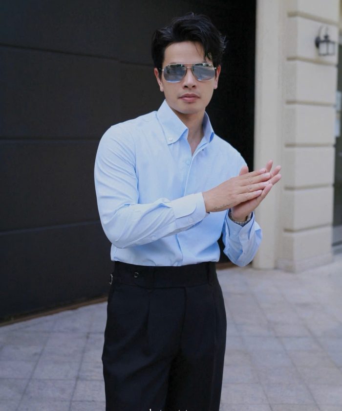 SƠ MI SỌC XANH NHỎ